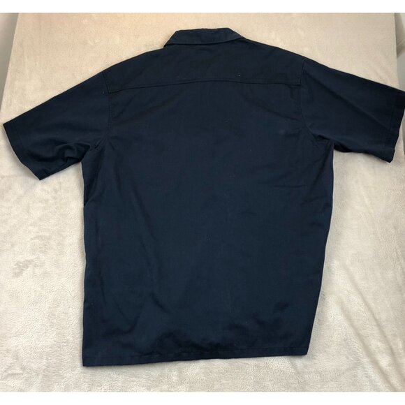 Carhartt Mens Work Shirt 2XL Relaxed Fit Button Up Navy Blue Short Sleeve Casual - Picture 9 of 9